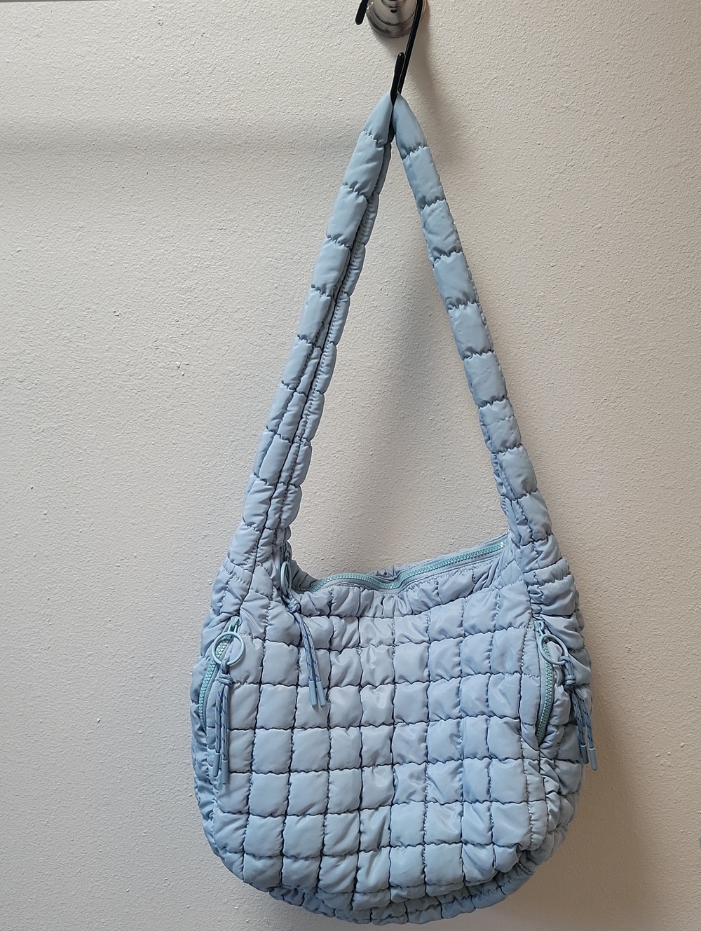 Urban Fit Expressions Light Blue Quilted Shoulder Bag